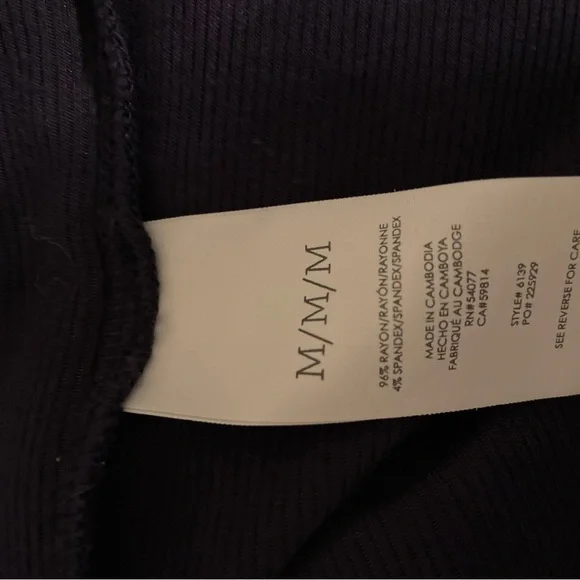 CAbi Black Sleeveless Ribbed Tank Top - Picture 5 of 6